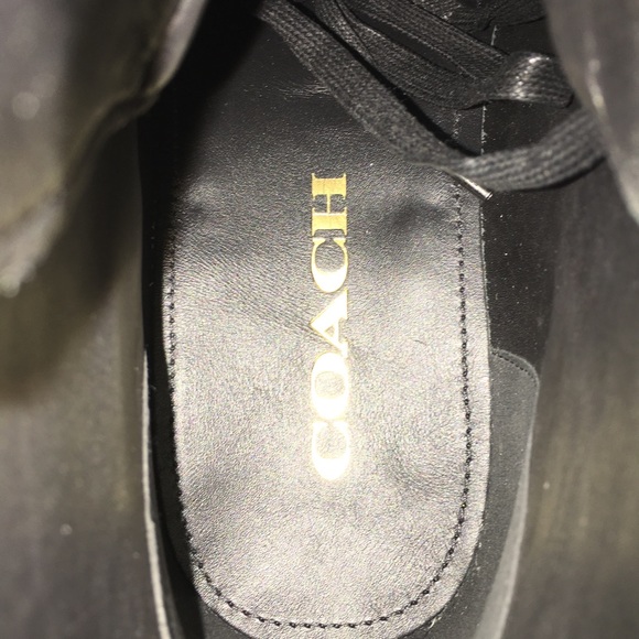 *NEW* Coach Bleecker Cap Toe Black Boots Mens 10D - Picture 7 of 7